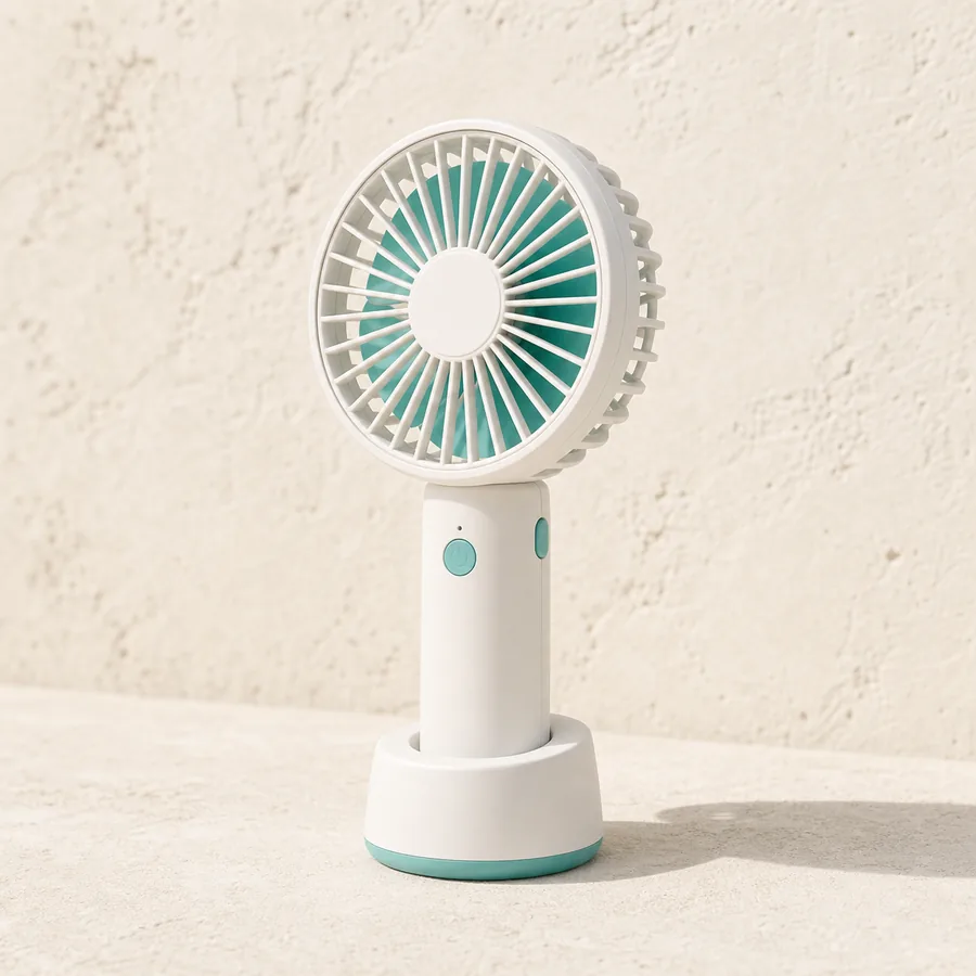 Ventilador portatil recargable para el calor de Merida