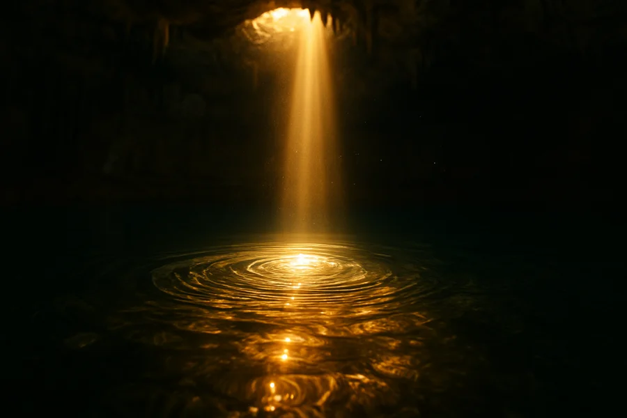 Vista aérea del Cenote Suytún y su entorno natural