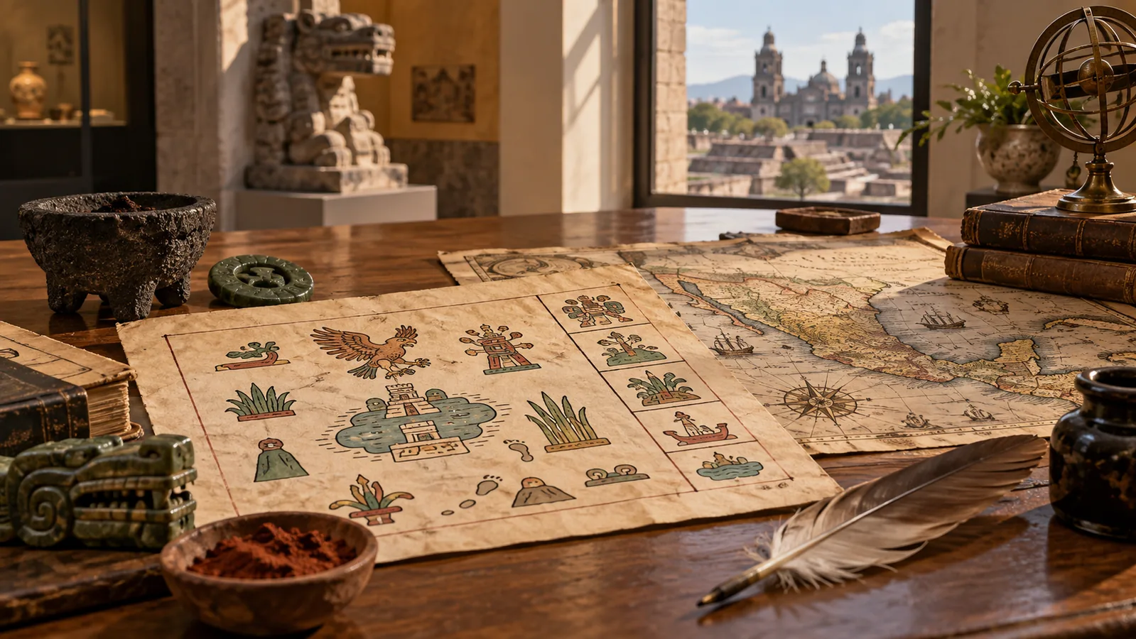 Del nombre Mēxihco al México moderno: códices y mapas históricos